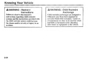 2002 Kia Sportage Owners Manual, 2002 page 42