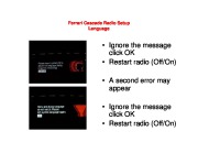 Ferrari Cascade Radio Setup Language Operation Owners Manual page 7