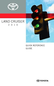 2010 Toyota Land Cruiser Quick Reference Owners Guide, 2010 page 1