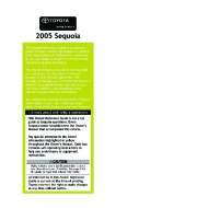 2005 Toyota Sequoia Reference Owners Guide, 2005 page 2