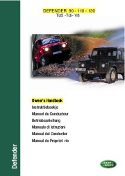1999 Land Rover Defender 90, 110, 130 Td5, Tdi, V8 Owners Manual page 1