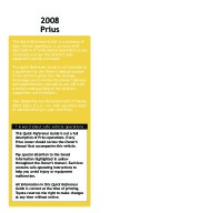 2008 Toyota Prius Reference Owners Guide, 2008 page 2