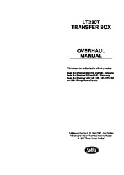 Land Rover LT230T - Transfer Gearbox Parts Catalog, 1997 page 4