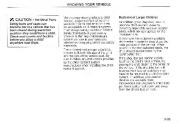 2003 Kia Sedona Owners Manual, 2003 page 43