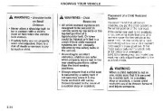 2003 Kia Sedona Owners Manual, 2003 page 44