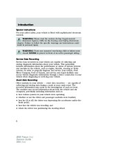 2008 Ford Focus Owners Manual, 2008 page 6