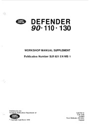 1990 Land Rover Defender 90, 110, 130 Td5, Tdi, V8 Overhaul Manual page 1