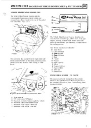Land Rover Defender 90, 110, 130 Td5, Tdi, V8 Parts Catalog, 1990 page 11