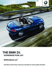 2011 BMW Z4 Series SDrive23i 30i 35i 35is E89 Catalog, 2011 page 1