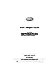 Land Rover Audio and Navigation System Manual, 2001 page 2