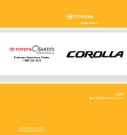 2008 Toyota Corolla Quick Reference Owners Guide, 2008 page 1
