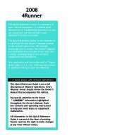 2008 Toyota 4Runner Reference Owners Guide, 2008 page 2