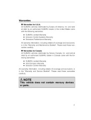 2002 Subaru Legacy Outback Owners Manual, 2002 page 5
