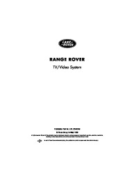 Land Rover Audio and Navigation System Manual, 1999 page 2