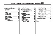 2010 Cadillac SRX Navigation System Manual page 1