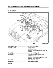 1986-1991 Mercedes-Benz 380SL 380SLC 560SL W107 R107 83-140 Removal Installation Grille Manual, 1986,1987,1988,1989,1990,1991 page 1