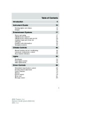 2008 Ford Fusion Owners Manual, 2008 page 1