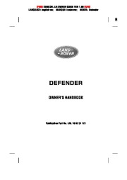 Land Rover Defender Handbook Owners Manual, 2014, 2015 page 1