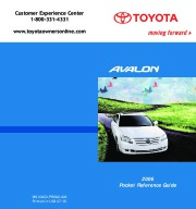 2006 Toyota Avalon Reference Owners Guide page 1