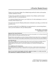 2006 Mazda MX 5 Miata Owners Manual, 2006 page 3