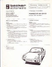 1971 Porsche 914 914 6 Audio Sound System Owners Manual, 1971 page 1