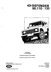 1999 Land Rover Defender 90, 110, 130 Navigation System Manual page 1
