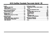 2010 Cadillac Escalade Two-mode Hybrid Owners Manual page 1