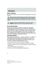 2007 Ford Focus Owners Manual, 2007 page 6