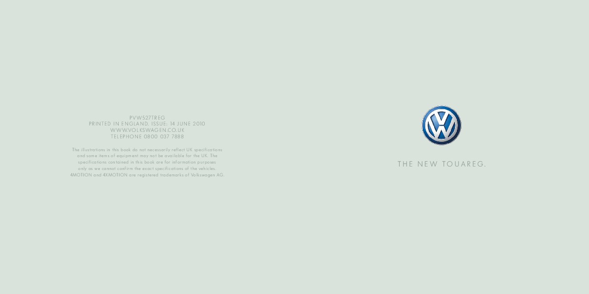 2010 Volkswagen Touareg VW Catalog
