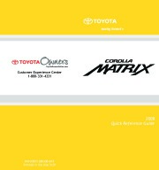 2008 Toyota Matrix Quick Reference Owners Guide, 2008 page 1