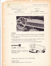 Mercedes-Benz 300SLR Becker Audio Sound System Owners Manual page 1