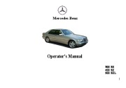 1992 Mercedes-Benz 300SE 400SE 500SEL W140 Owners Manual, 1992 page 1