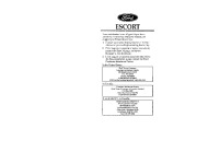 1996 Ford Escort Owners Manual page 1