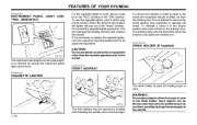 2003 Hyundai Tiburon Owners Manual, 2003 page 42