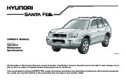 2004 Hyundai Santa Fe Owners Manual, 2004 page 4