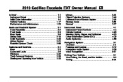 2010 Cadillac Escalade EXT Owners Manual page 1