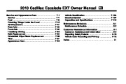 2010 Cadillac Escalade EXT Owners Manual, 2010 page 2