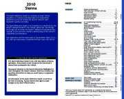 2010 Toyota Sienna Reference Owners Guide, 2010 page 2